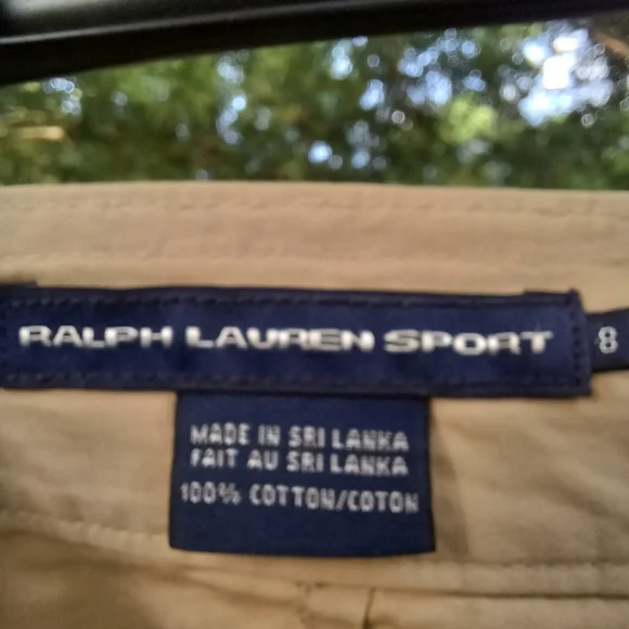 RALPH LAUREN SPORT ADJUSTABLE COTTON TAN SHORTS SIZE 8 - Picture 2 of 16